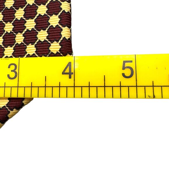 Harold Powell Silk Dress Tie Made in USA Geometric Diamond Pattern‎ 59" 4" - Picture 9 of 11
